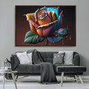 Abstract Rose Wall Art Canvas Print
