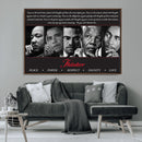 Thinker Quintet Canvas Wall Art – Martin, Obama, Malcolm X,