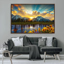 Grand Teton Park Sunrise Wall Art – Vibrant Landscape Canvas