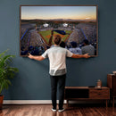 Dodger Stadium Sunset Game Triple Canvas Wall Art - Los