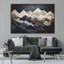 Rustic Mountain Landscape Wall Art Canvas Print – Framed 3D