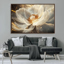 Gold Floral Wall Art Canvas Print, Framed Modern Flower Art by MyGreatCanvas | Canvas Wall Art Prints | Photo Prints & Wall Decor