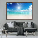 Blue Ocean Wall Art Canvas Print - Tranquil Ocean Paradise