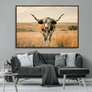 Texas Cow Wall Art Canvas Print for Farm House Wall Decor, by MyGreatCanvas | Canvas Wall Art Prints | Photo Prints & Wall Decor