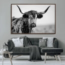 Texas Highland Cow Longhorn Canvas Print - Rustic Farmhouse by MyGreatCanvas | Canvas Wall Art Prints | Photo Prints & Wall Decor