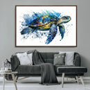 Turtle Wall Art Canvas Print, Framed Watercolor Turtle Art by MyGreatCanvas | Canvas Wall Art Prints | Photo Prints & Wall Decor