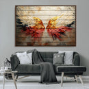 Abstract Angel Wings Canvas Wall Art – Framed and Ready to