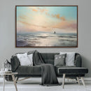 Abstract Ocean Wall Art -  Boat Wall Art Canvas Print