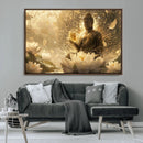 Golden Buddha Wall Art | Yoga Room Decor and Meditation Room by MyGreatCanvas | Canvas Wall Art Prints | Photo Prints & Wall Decor