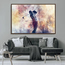 Abstract Watercolor Golf Player Wall Art Canvas Print by MyGreatCanvas | Canvas Wall Art Prints | Photo Prints & Wall Decor