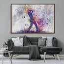 Watercolor Golf Swing Wall Art Canvas Print | Vibrant