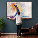 Watercolor Golf Swing Wall Art Canvas Print | Vibrant