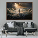 Jesus Walking on Water Wall Art Canvas Print - Religious