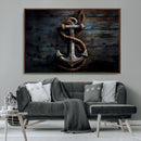 3 Panel Grunge Abstract Anchor Wall Art Canvas Print Set