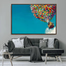 Carl Fredricksen, Up Movie Wall Art, Colorful Balloon House