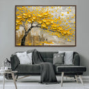 Yellow Blossom Tree Canvas Wall Art - Floral Abstract Modern