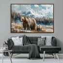 Bear and Baby Bear Wall Art Canvas Print