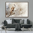 Barn Owl Wall Art | Watercolor Canvas Print | Perfect for