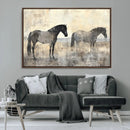 Vintage Horses Wall Art Canvas Print