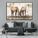 Vintage Horses Wall Art | Ready to Hang and Framed Triptych by MyGreatCanvas | Canvas Wall Art Prints | Photo Prints & Wall Decor
