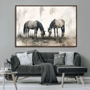 Chines Ink Style Vintage Horses Wall Art Canvas Print for by MyGreatCanvas | Canvas Wall Art Prints | Photo Prints & Wall Decor