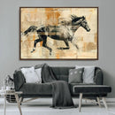 Chines Style Running Horse Western Wall Art | Farmhouse Wall