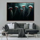 Abstract Jellyfish Wall Art Canvas Print