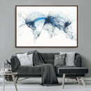 Flight Route Map Wall Art Canvas Print, Abstract Air Traffic