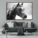 Horse Canvas Print - Winter Horse Snow Wall Art Canvas Print