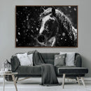 Winter Horse Wall Art | Black and White Horse Print | Ready by MyGreatCanvas | Canvas Wall Art Prints | Photo Prints & Wall Decor