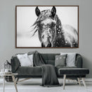 Western Wall Art | Black and White Winter Horse Wall Art | by MyGreatCanvas | Canvas Wall Art Prints | Photo Prints & Wall Decor