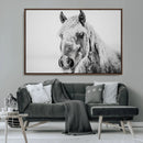 White Horse Wall Art | Ready to Hang and Framed | Winter