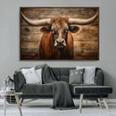 Longhorn Bull Wall Art | Canvas Print | Ready to Hang | by MyGreatCanvas | Canvas Wall Art Prints | Photo Prints & Wall Decor