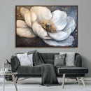 White Magnolia Flower Wall Art Canvas Print | Abstract