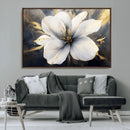 White Flower Wall Art Canvas Print | Ready to Hang |