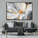 White and Gold Floral Canvas Wall Art - Framed and Ready to by MyGreatCanvas | Canvas Wall Art Prints | Photo Prints & Wall Decor