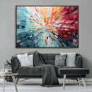 Radiant Bloom Abstract Floral Wall Art Canvas Print -