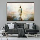 Framed Jesus Walking on Water Wall Art - 3-Panel Christian