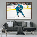 San Jose Sharks Ice Hockey Player Wall Art Canvas Print