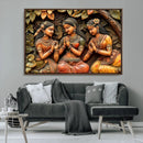 Indian Woman Statue Wall Art Canvas Print