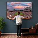 Carter-Finley Stadium Art Sunset Game Triple Canvas Wall Art