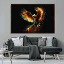 Fiery Phoenix Canvas Print | Ready to Hang Wall Art | Bold
