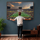 University of Michigan Wolverines Print Canvas, Football