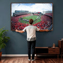 Cincinnati Bearcats Football Team Print - Nippert Stadium Wall Art Canvas Print