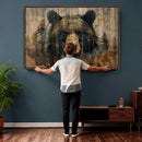 Abstract 399 Bear Wall Art | Rustic Cabin Wall Decor with