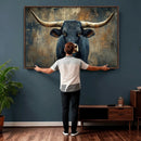 Texas Western Wall Art Canvas Print - Abstract Cow Longhorn by MyGreatCanvas | Canvas Wall Art Prints | Photo Prints & Wall Decor