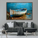 Vintage Boat on Tranquil Waters | Coastal Wall Art for
