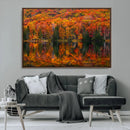 Fall Foliage Wall Art - Autumn Reflection Canvas Print,