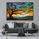 Mosaic Tree Wall Art | Ready to Hang Stained Glass Style by MyGreatCanvas | Canvas Wall Art Prints | Photo Prints & Wall Decor
