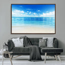 Beach Scene Canvas Wall Art Print – Tranquil Ocean Horizon by MyGreatCanvas | Canvas Wall Art Prints | Photo Prints & Wall Decor
